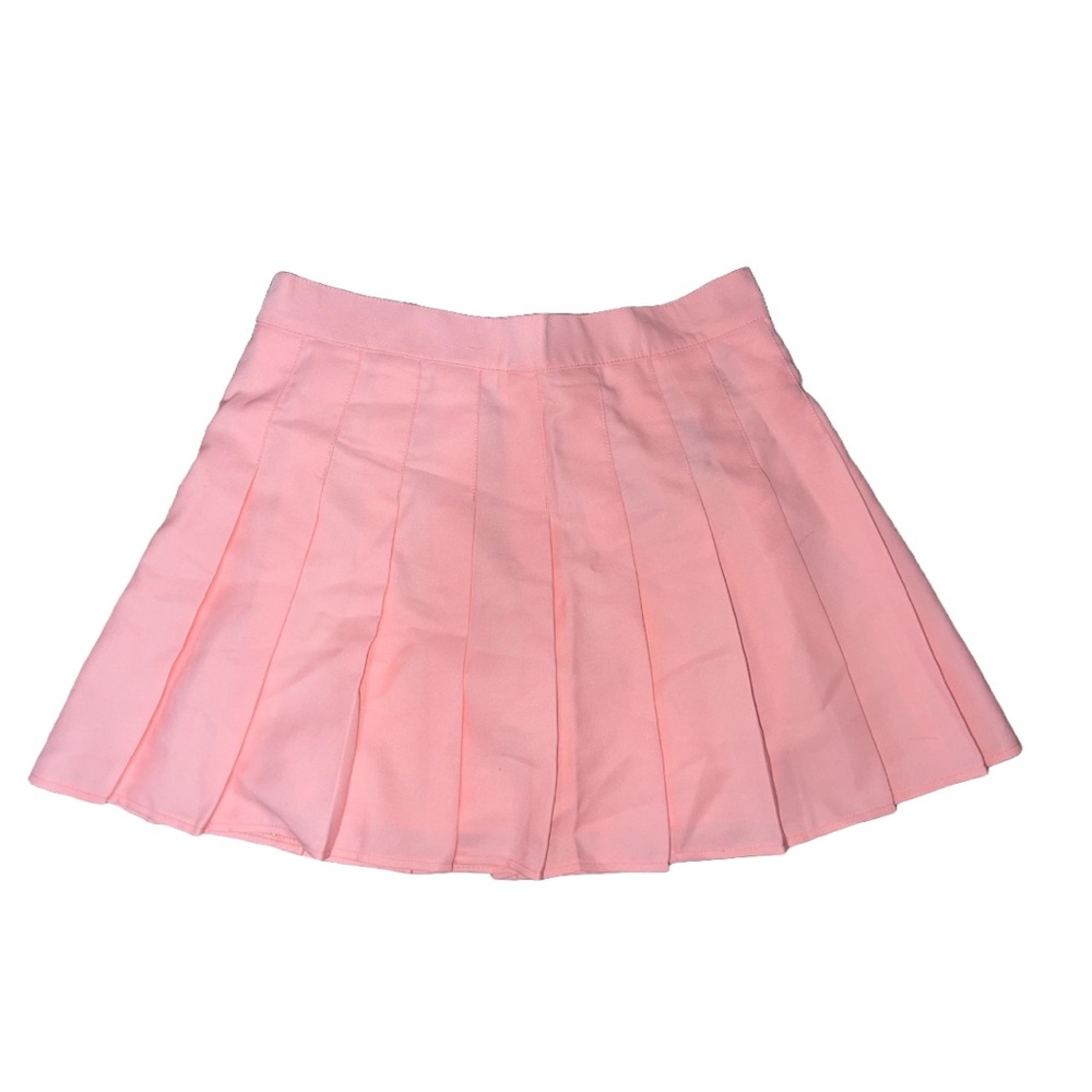 PINK PLEATED TENNIS SKIRT W/ BUILT IN SHORTS
